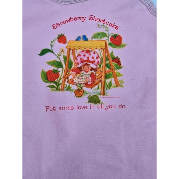 Vintage Strawberry Shortcake Pink Tank Top Y2K Graphic Tee - Picture 2 of 4